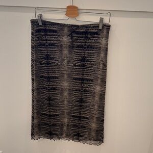 Mexx Black and Gray Textured Pencil Skirt